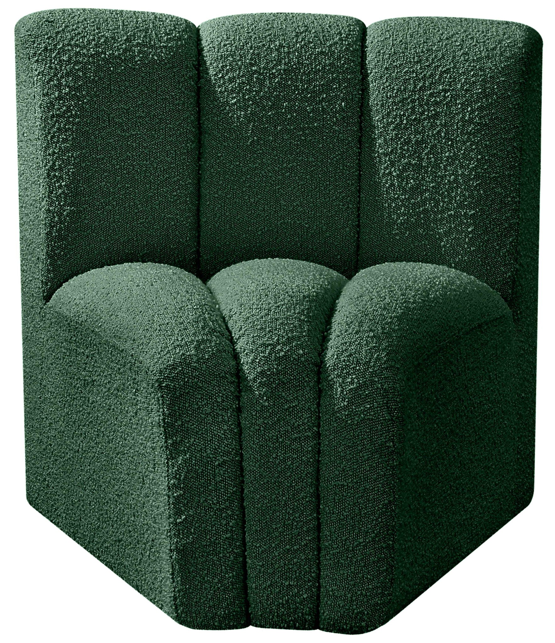 Arc - Boucle Fabric Curved Corner Chair