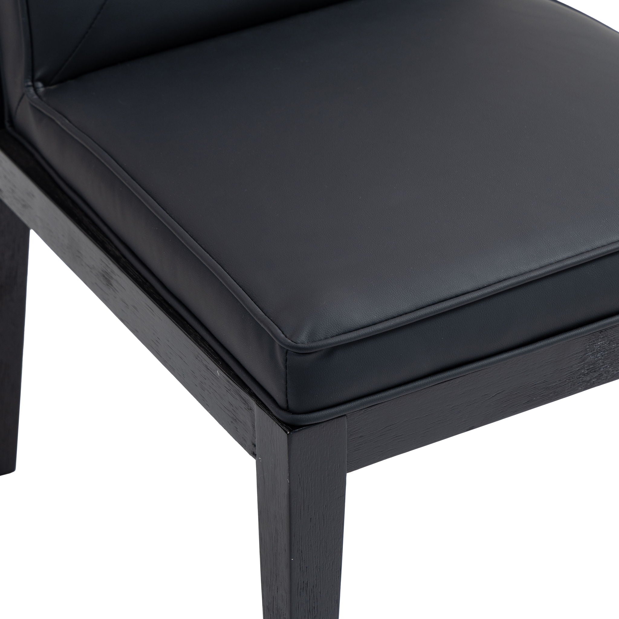 Gwendolyn - Faux Leather Dining Side Chair With Black Frame (Set of 2)