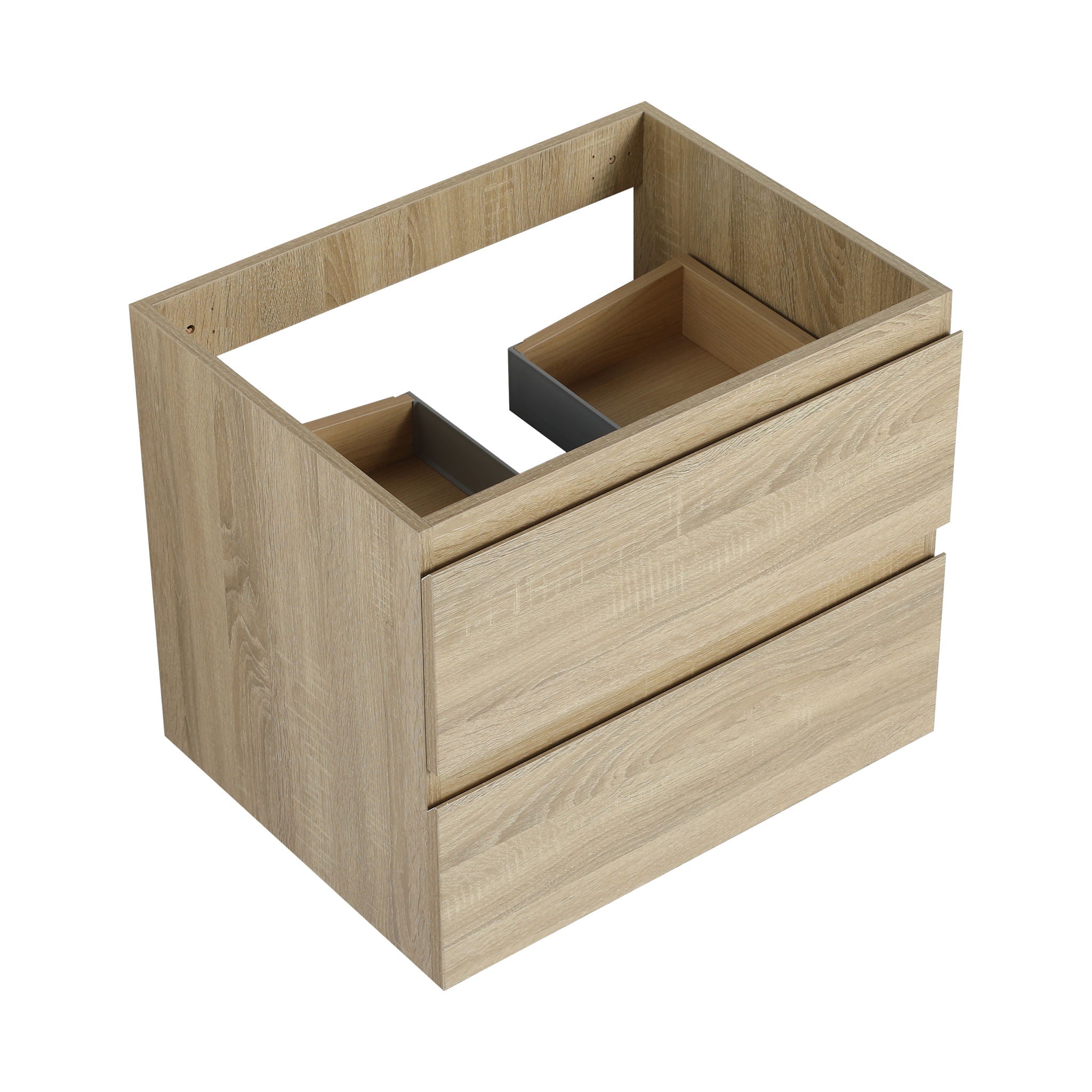 Wall Mounted Bathroom Vanity & Sink, 2 Soft Close Drawers
