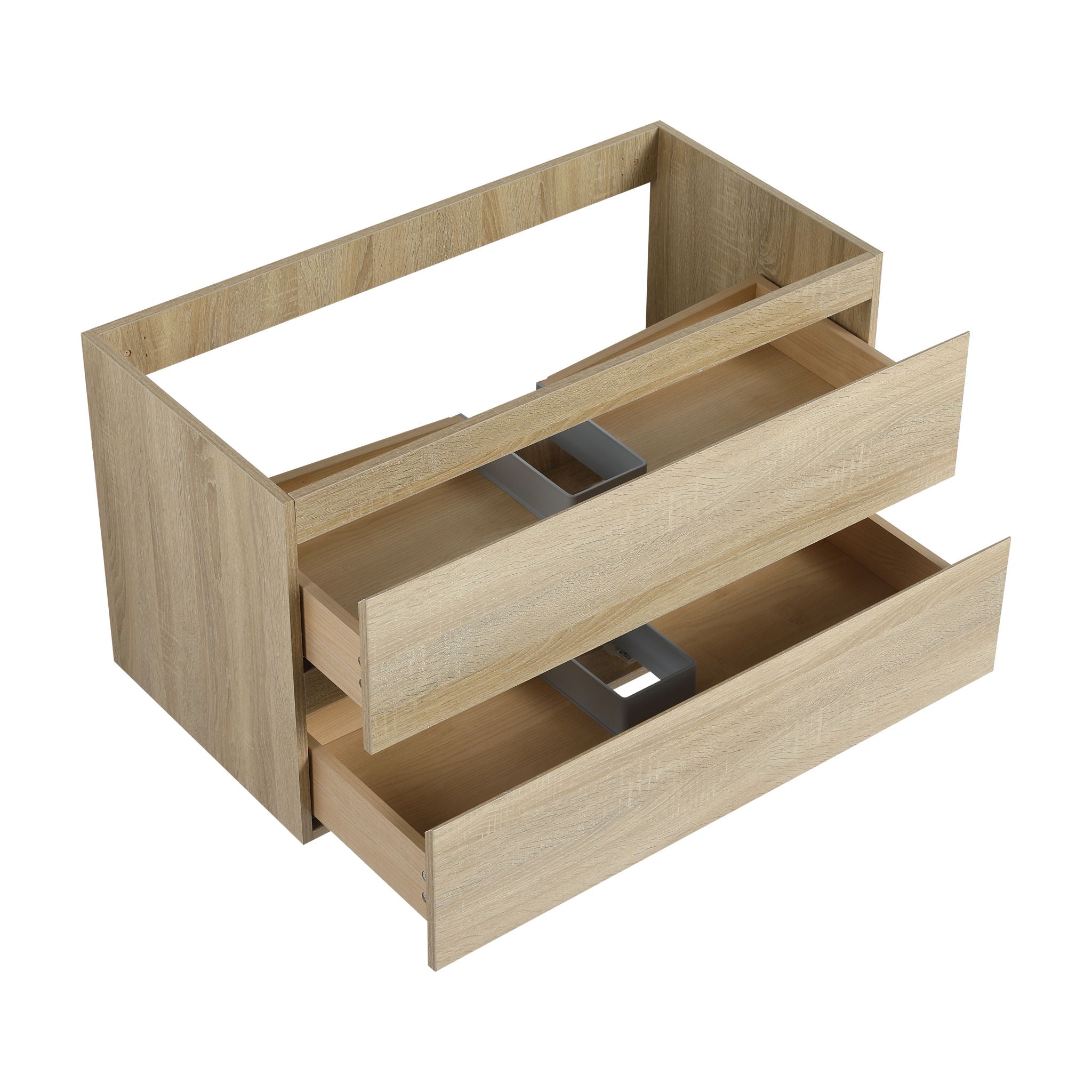 Wall Mounted Bathroom Vanity & Sink, 2 Soft Close Drawers