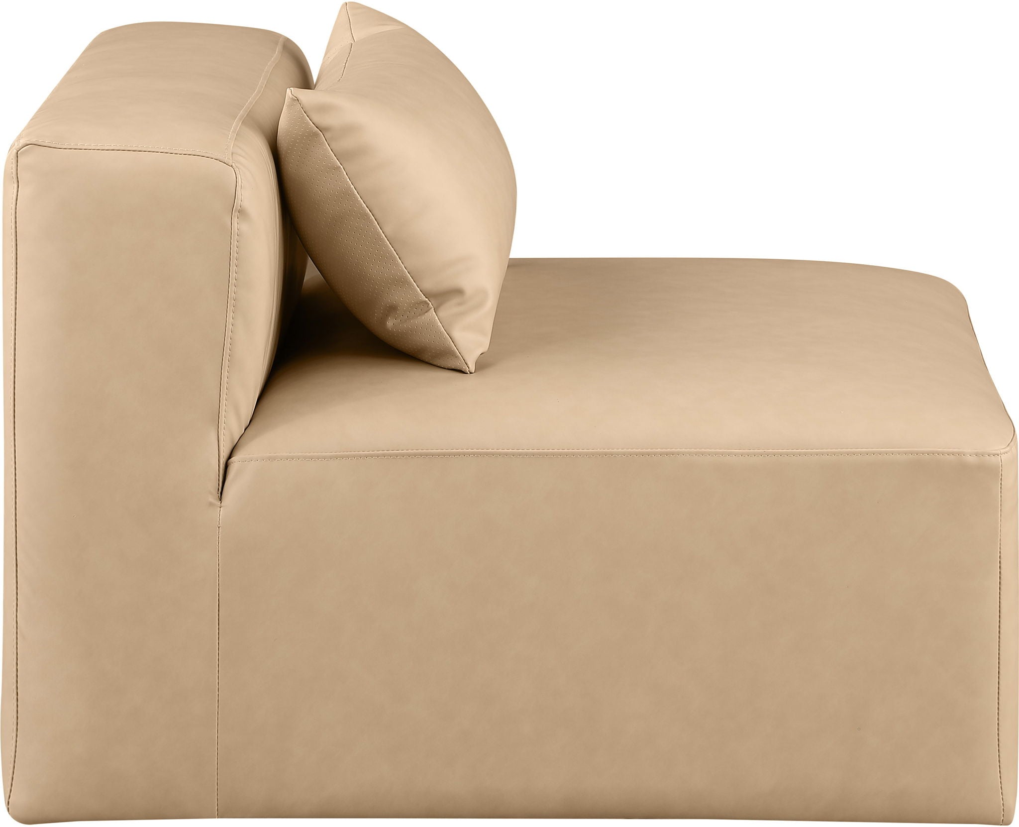 Cube - Armless Chair - Tan