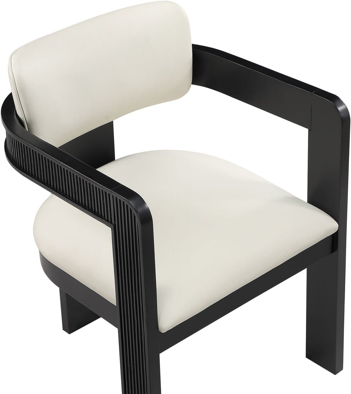 Sacha - Vegan Leather Upholstered Dining Chair With Black Base (Set of 2)