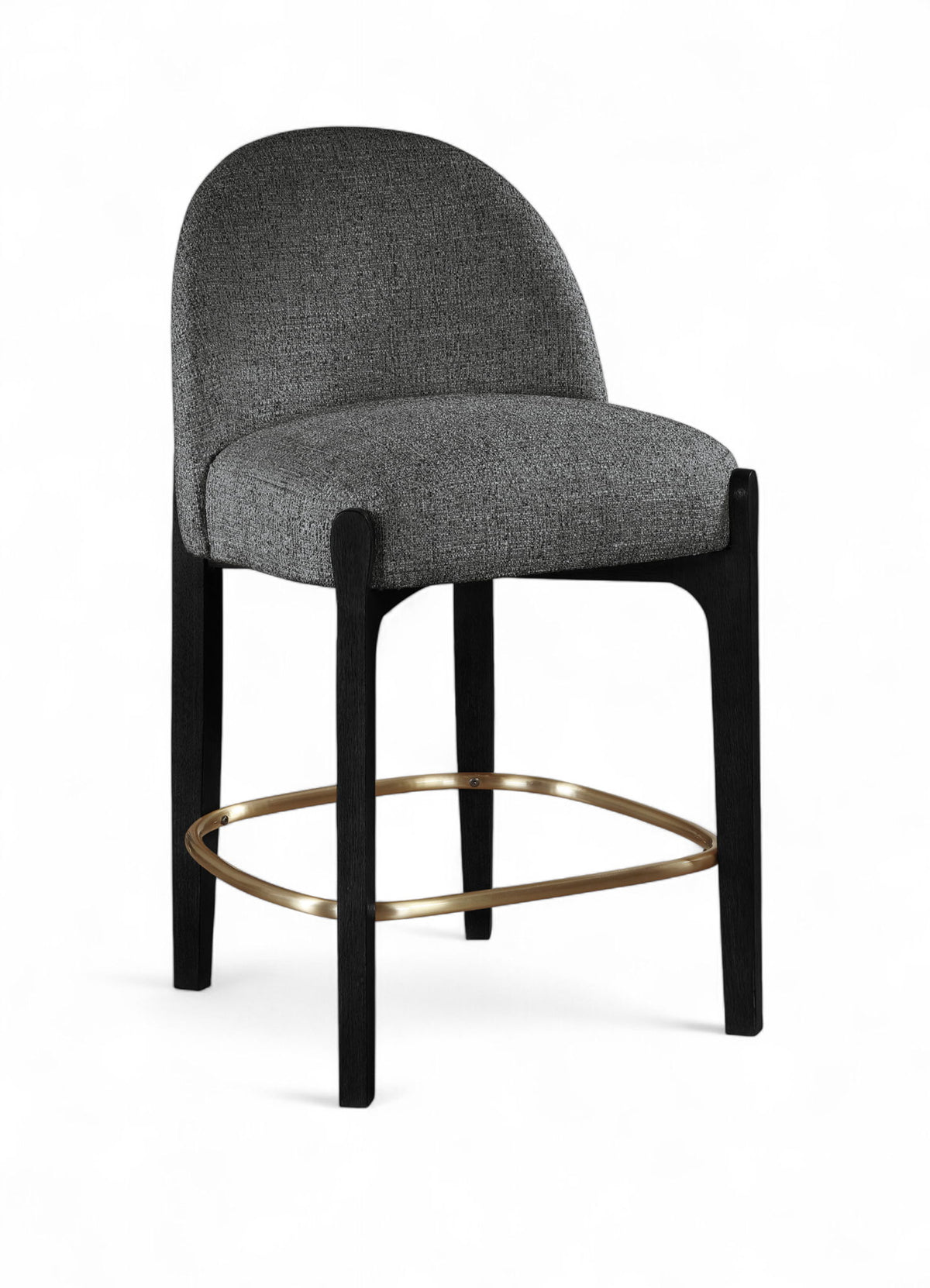 Torino - Counter Stool With Brushed Black Base