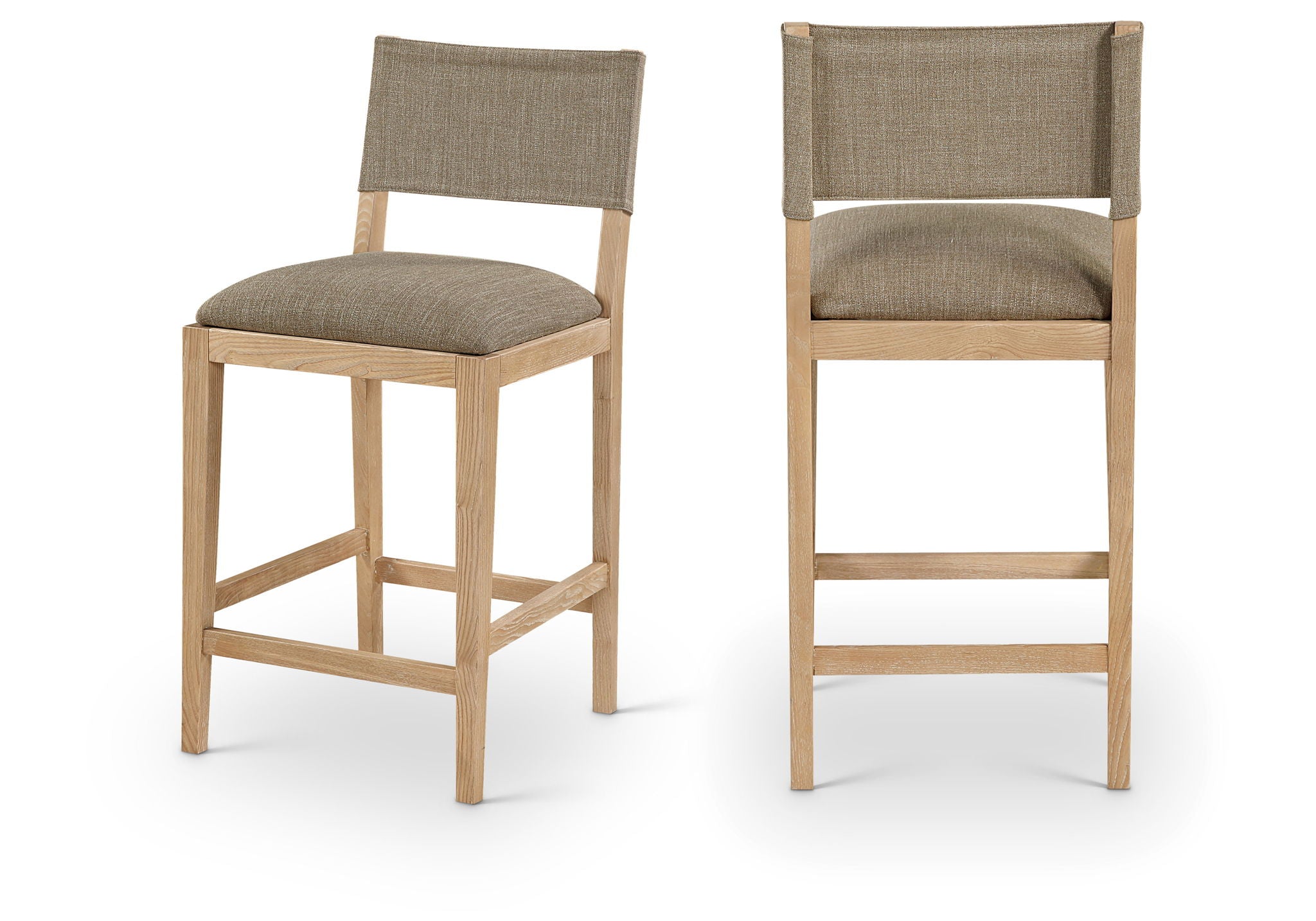 Avon - Linen Textured Performance Fabric Upholstered Counter Stool