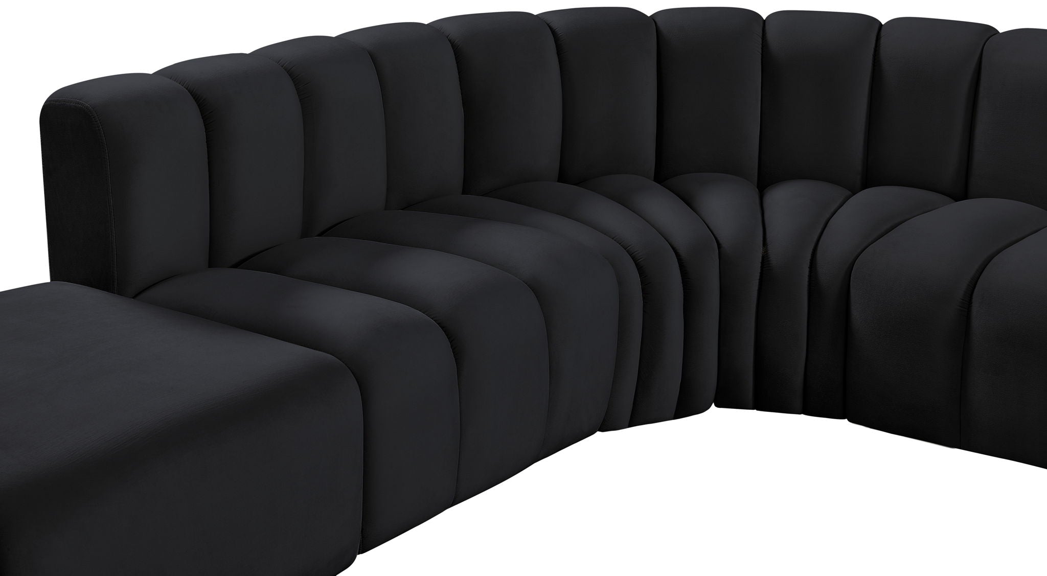 Arc - Velvet 7 Piece Corner Modular Sofa