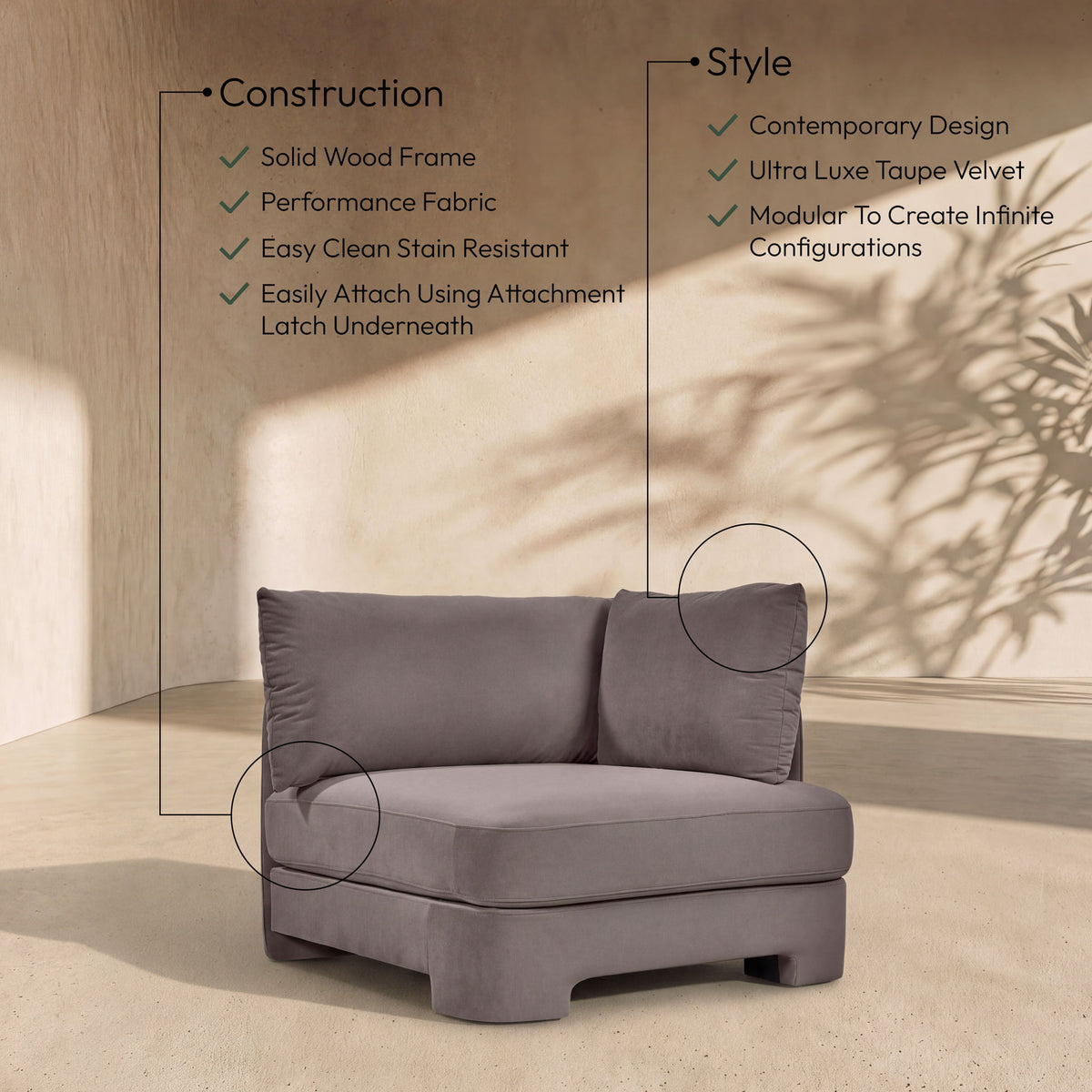Hammond - Velvet Performance Fabric Upholstered Chair