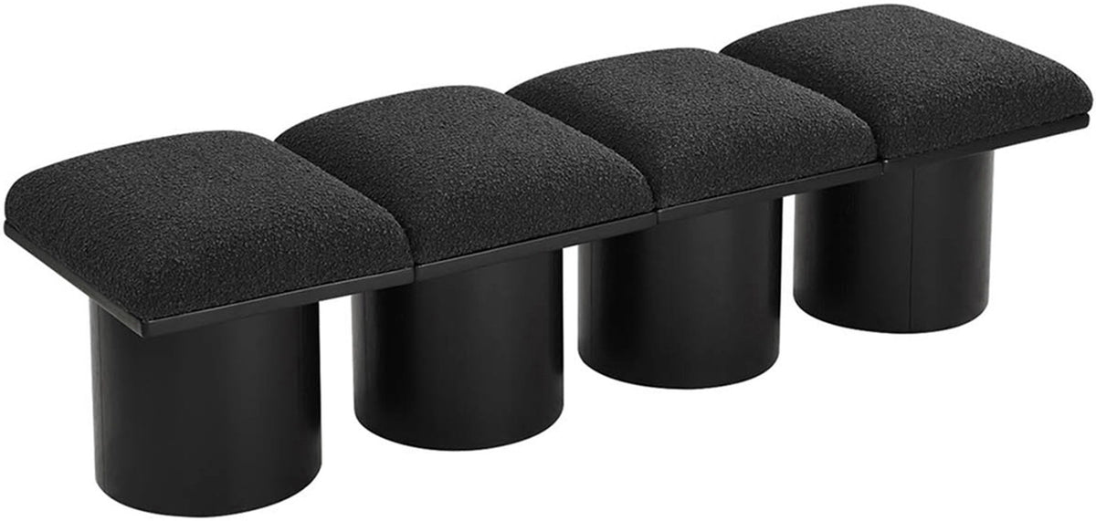 Pavilion - 4 Piece Modular Bench With Black Base