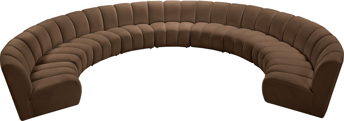 Infinity - 9 Piece Velvet Modular Sectional
