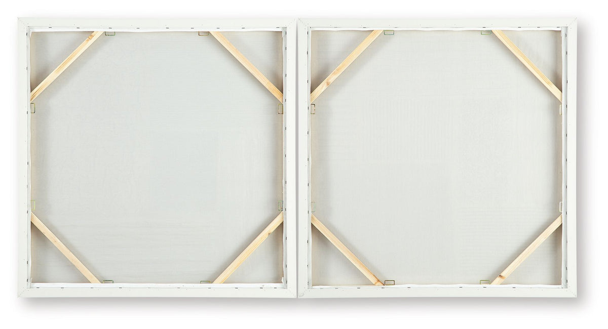 Andorfield - Wall Art Set (Set of 2) - Beige / Black / White