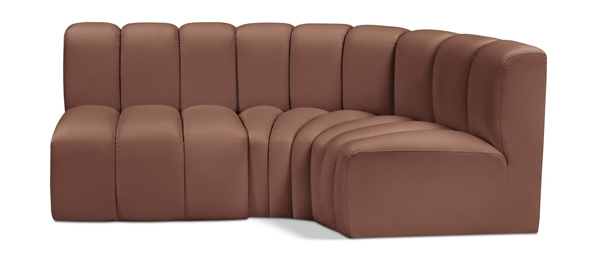 Arc - Faux Leather 3 Piece Sofa