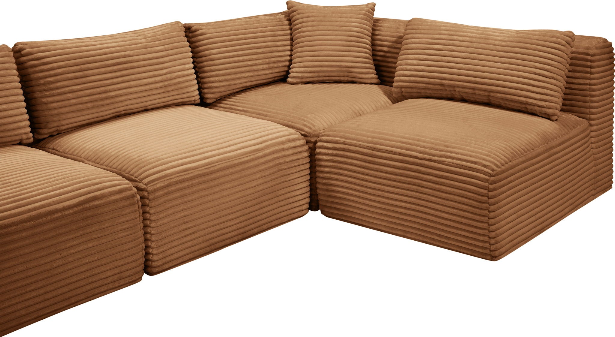 Shaggy - Fabric 5 Piece Modular U-Shaped Sectional