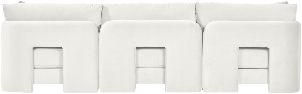 Hammond - Velvet Performance Fabric Upholstered 3 Piece Sofa