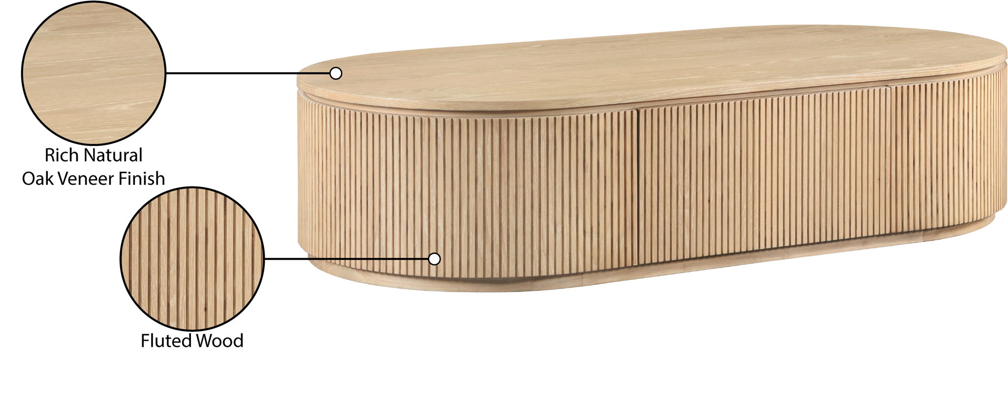 Moana - Rubberwood Coffee Table