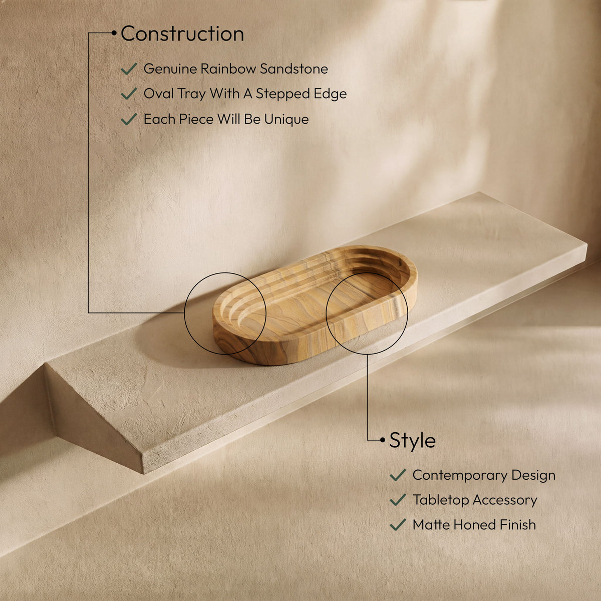 Maximus - Genuine Marble Tray