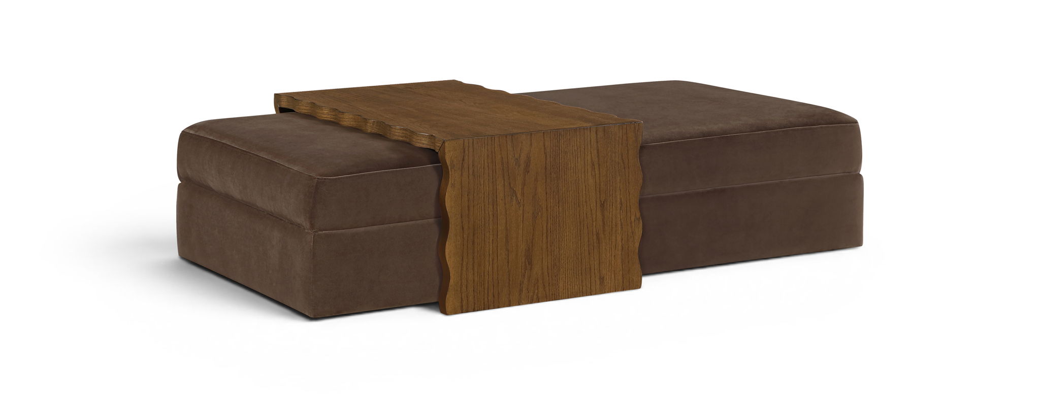 Woodra - Velvet Coffee Table/Ottoman
