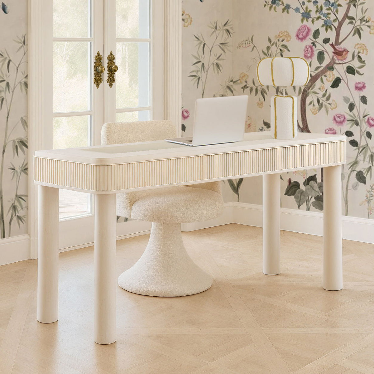 Sarah - Executive Work Desk - Cream