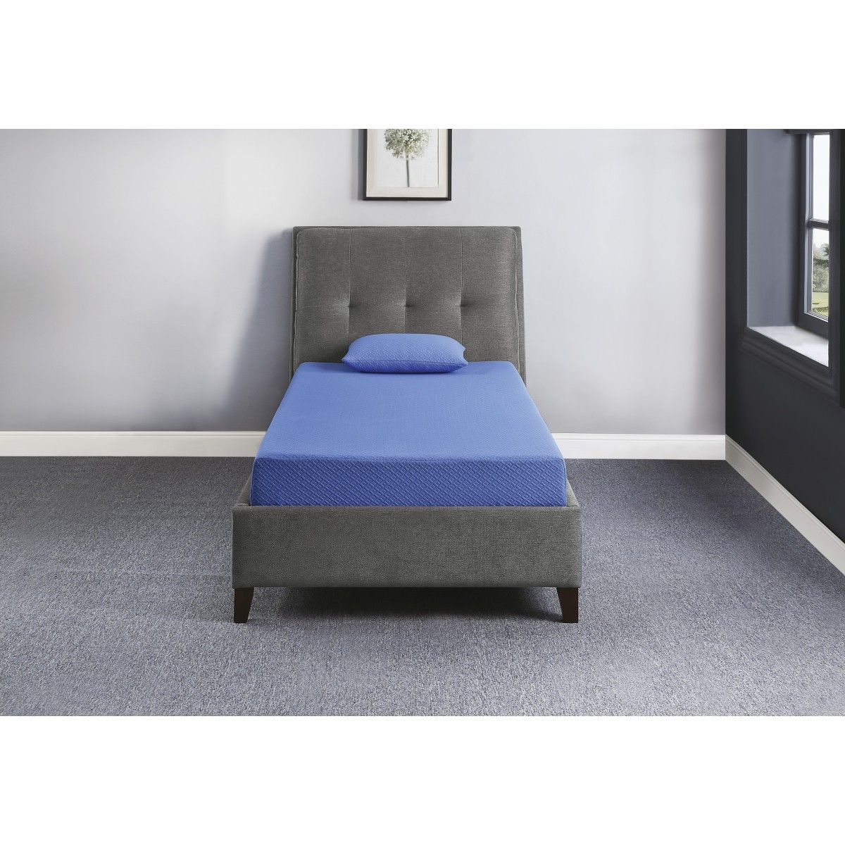 Leo - 7" Gel Infused Memory Foam Mattress And Pillow Set