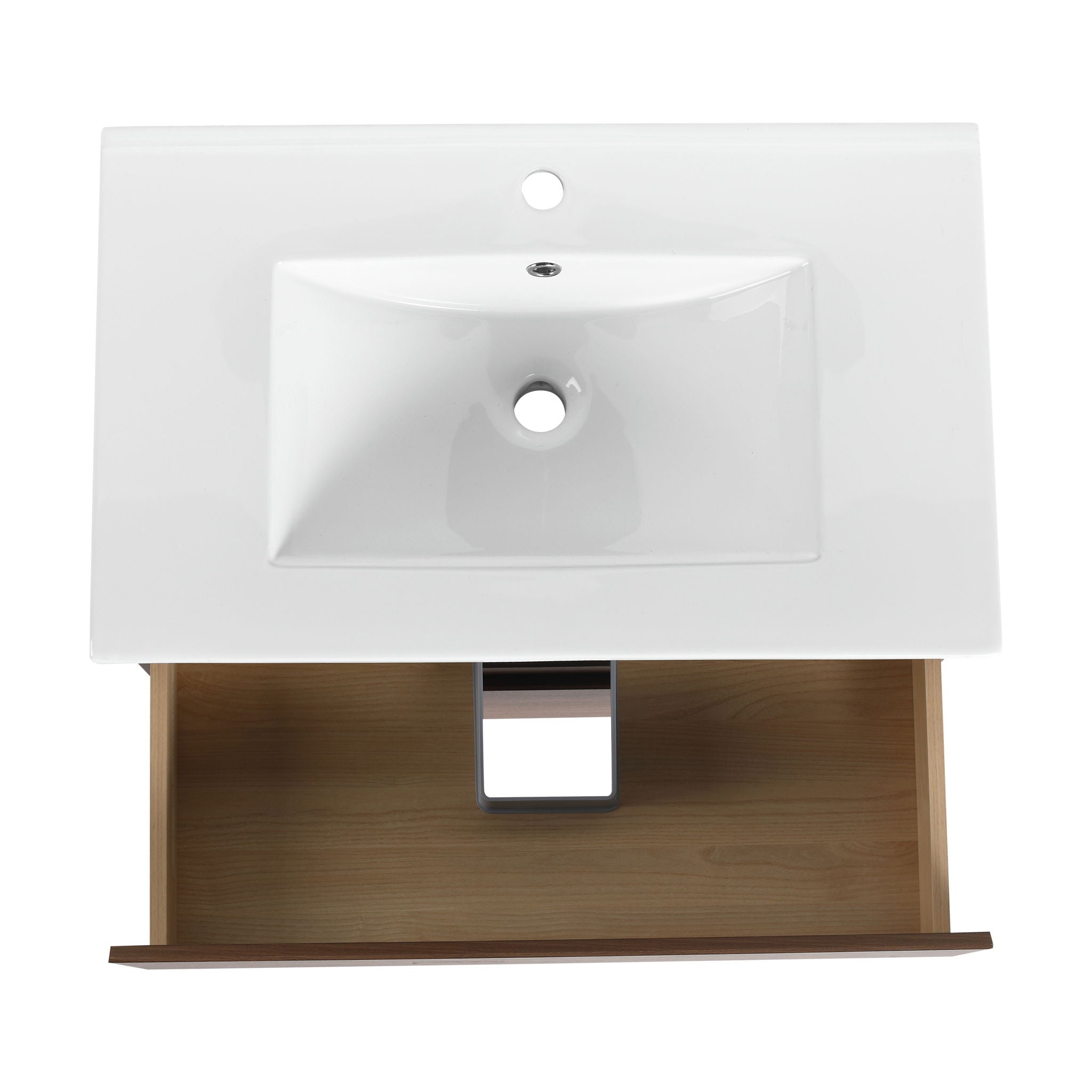 Wall Mounted Bathroom Vanity & Sink, 2 Soft Close Drawers