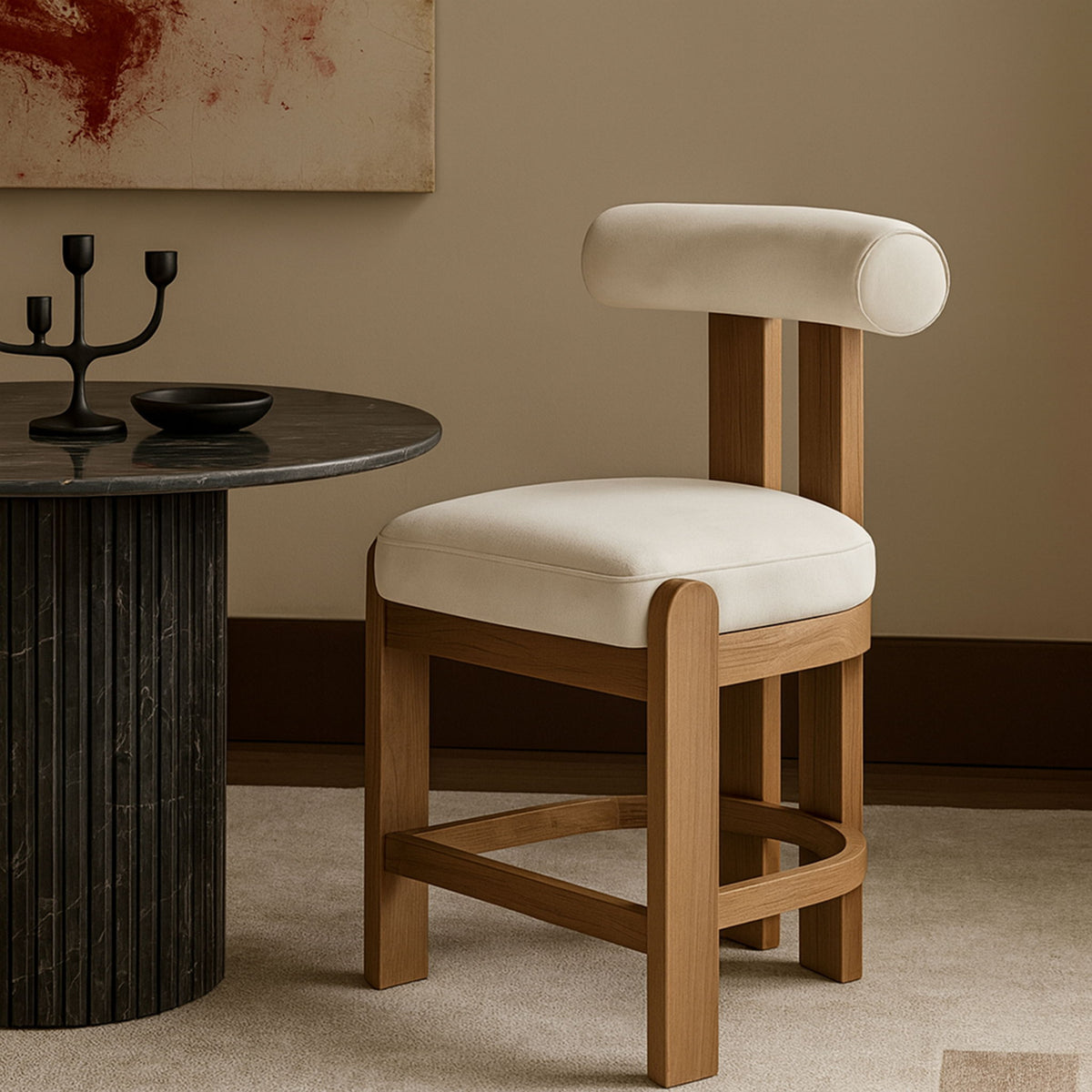 Arienzo - Velvet Upholstered Counter Stool (Set of 2)