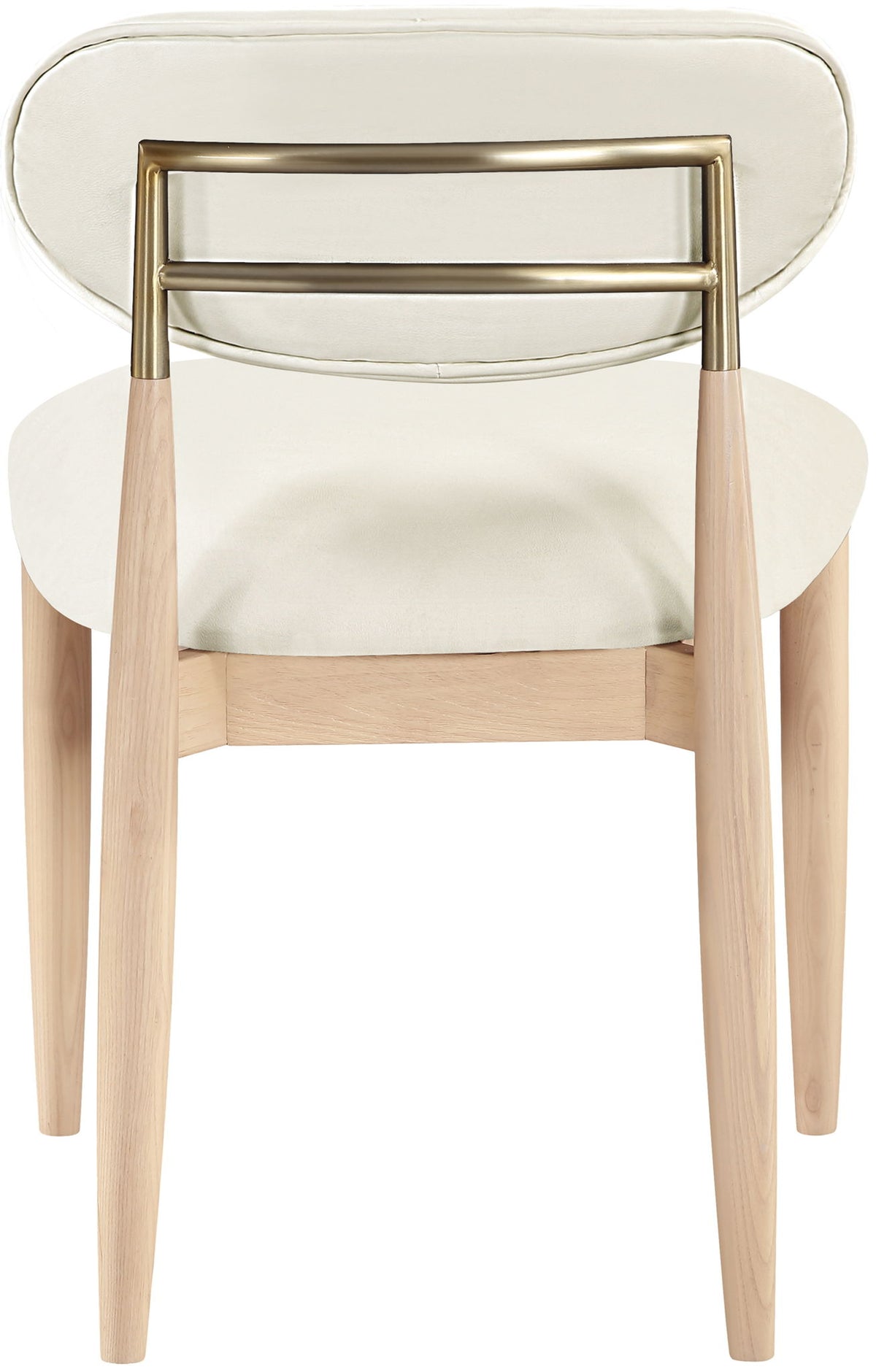 Riccio - Faux Leather Dining Side Chair (Set of 2) - Natural Frame