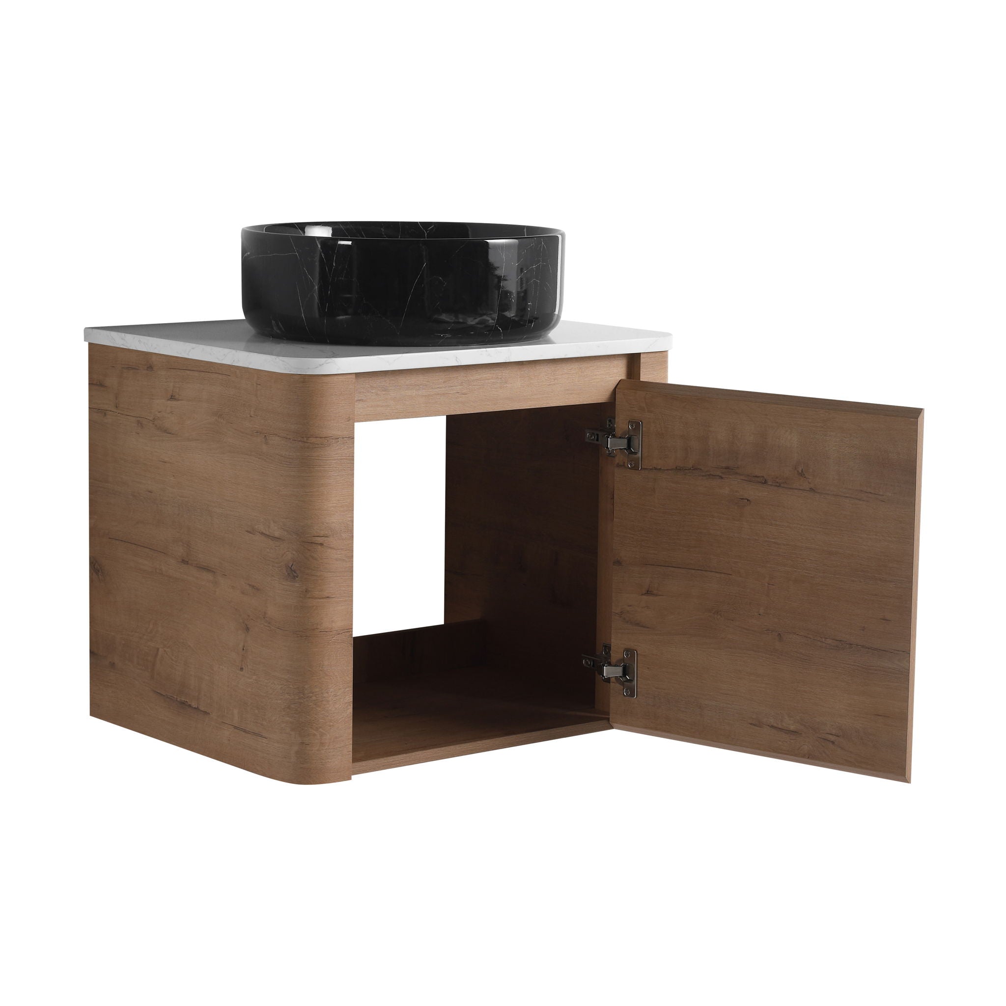 Wall Mounted Bathroom Vanity With Art Sink & 1 Soft Close Door