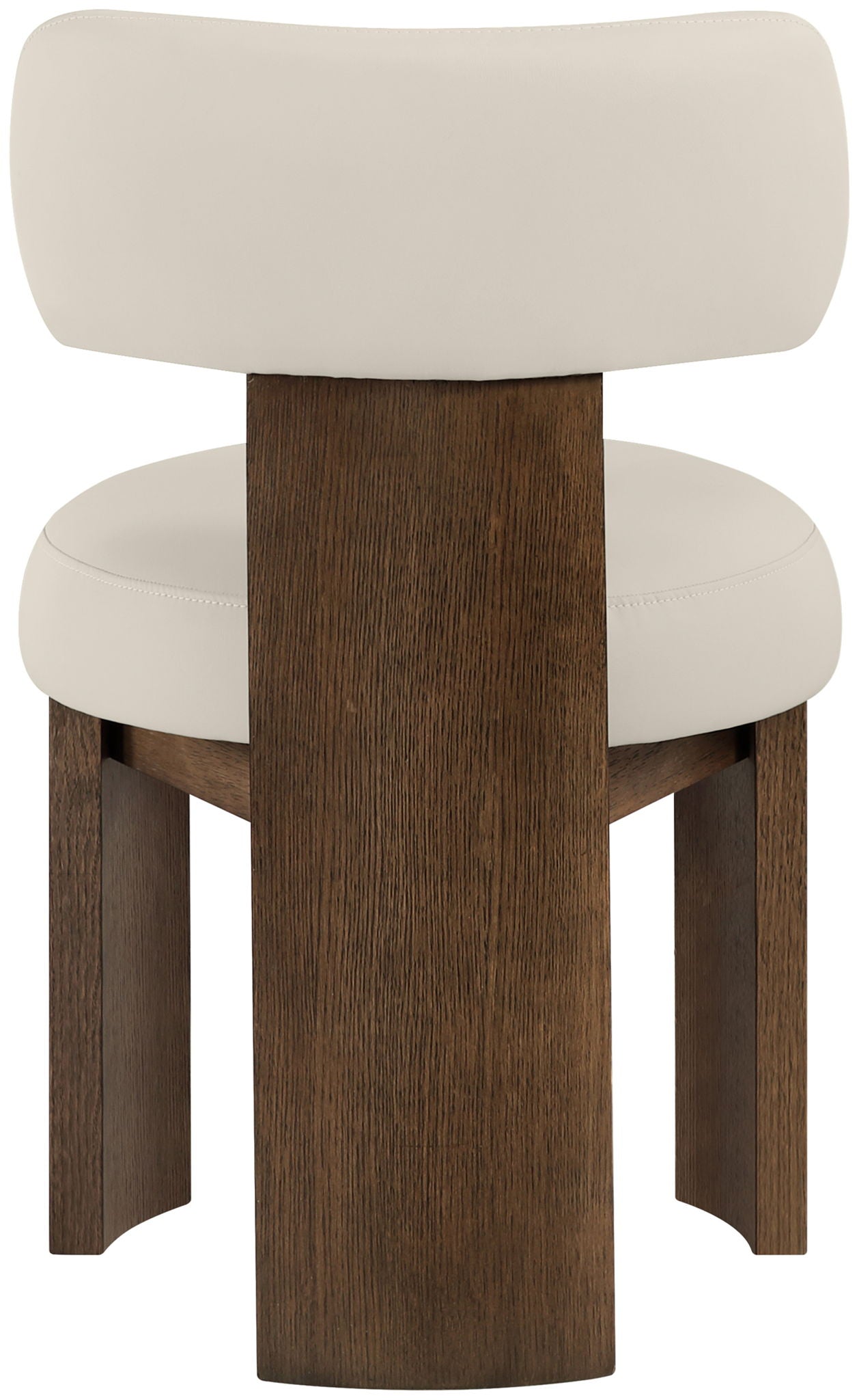 Atelier - Vegan Leather Upholstered Dining Chair (Set of 2) - Taupe / Painted Brown