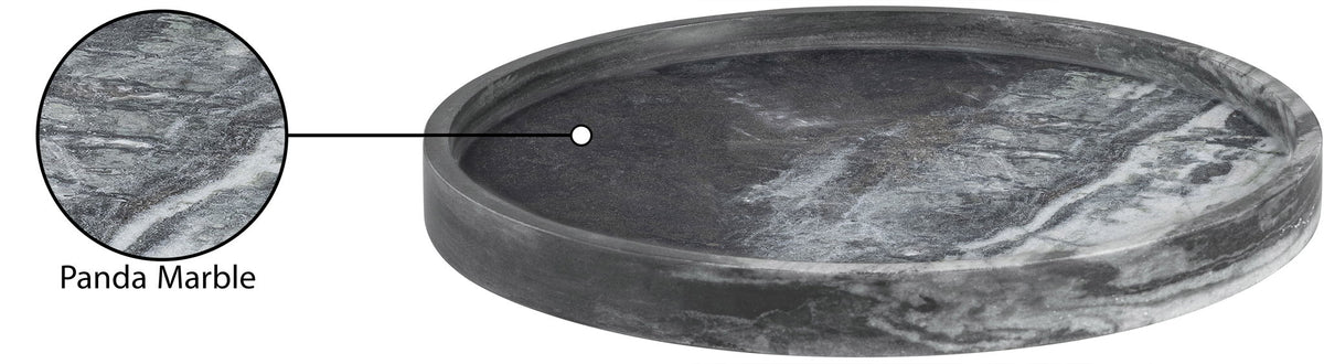 Barletta - Marble Round Tray - Panda