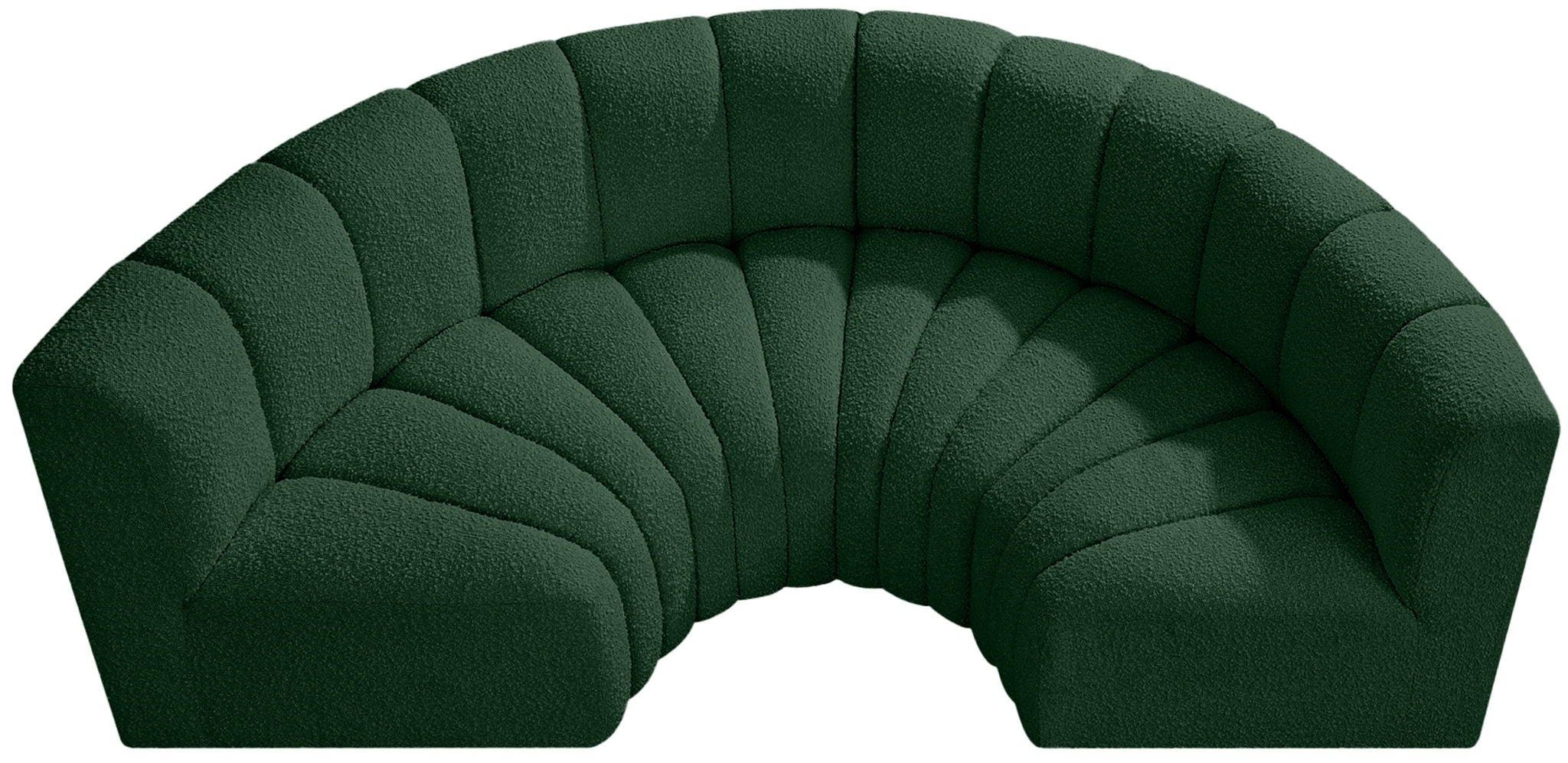 Arc - Boucle Fabric 4 Piece U-Shaped Modular Sofa
