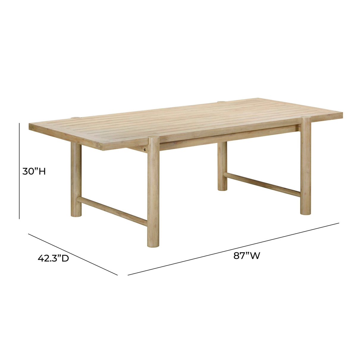 Gata - Outdoor Rectangular Dining Table - Light Teak
