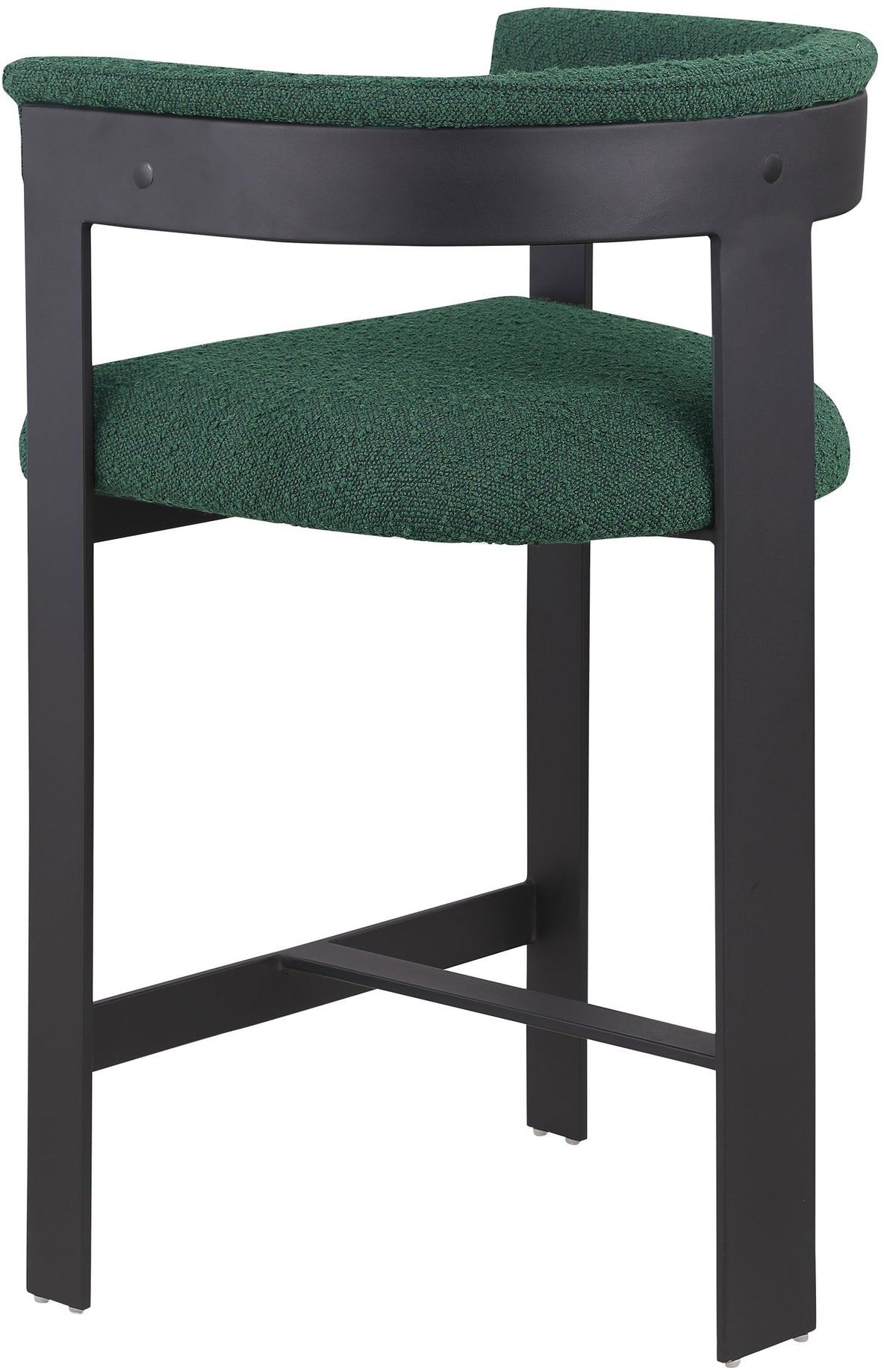 Romeo - Boucle Counter Stool With Black Base (Set of 2)