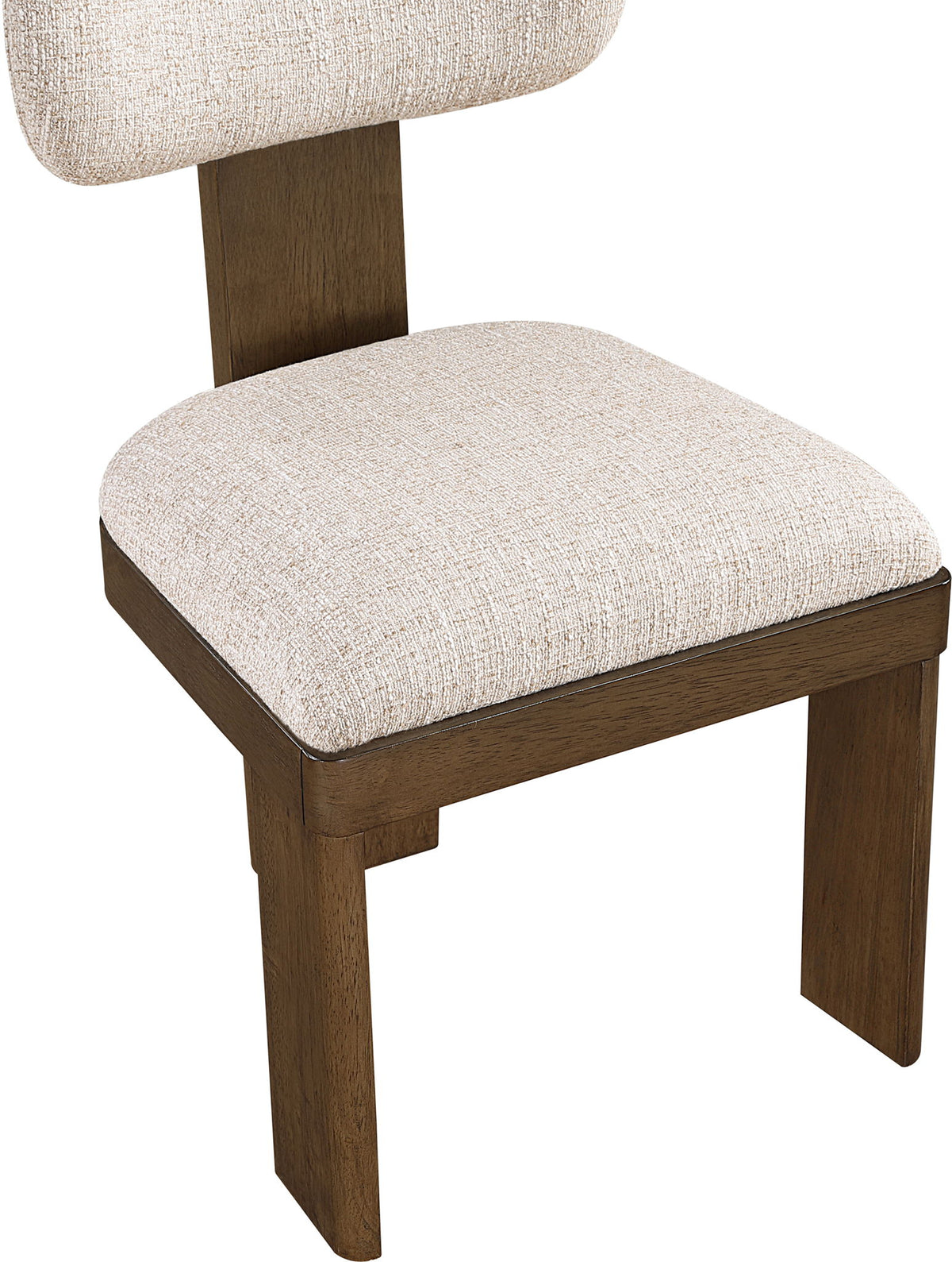 Timbra - Linen Textured Fabric Upholstered Dining Chair (Set of 2) - Walnut Base