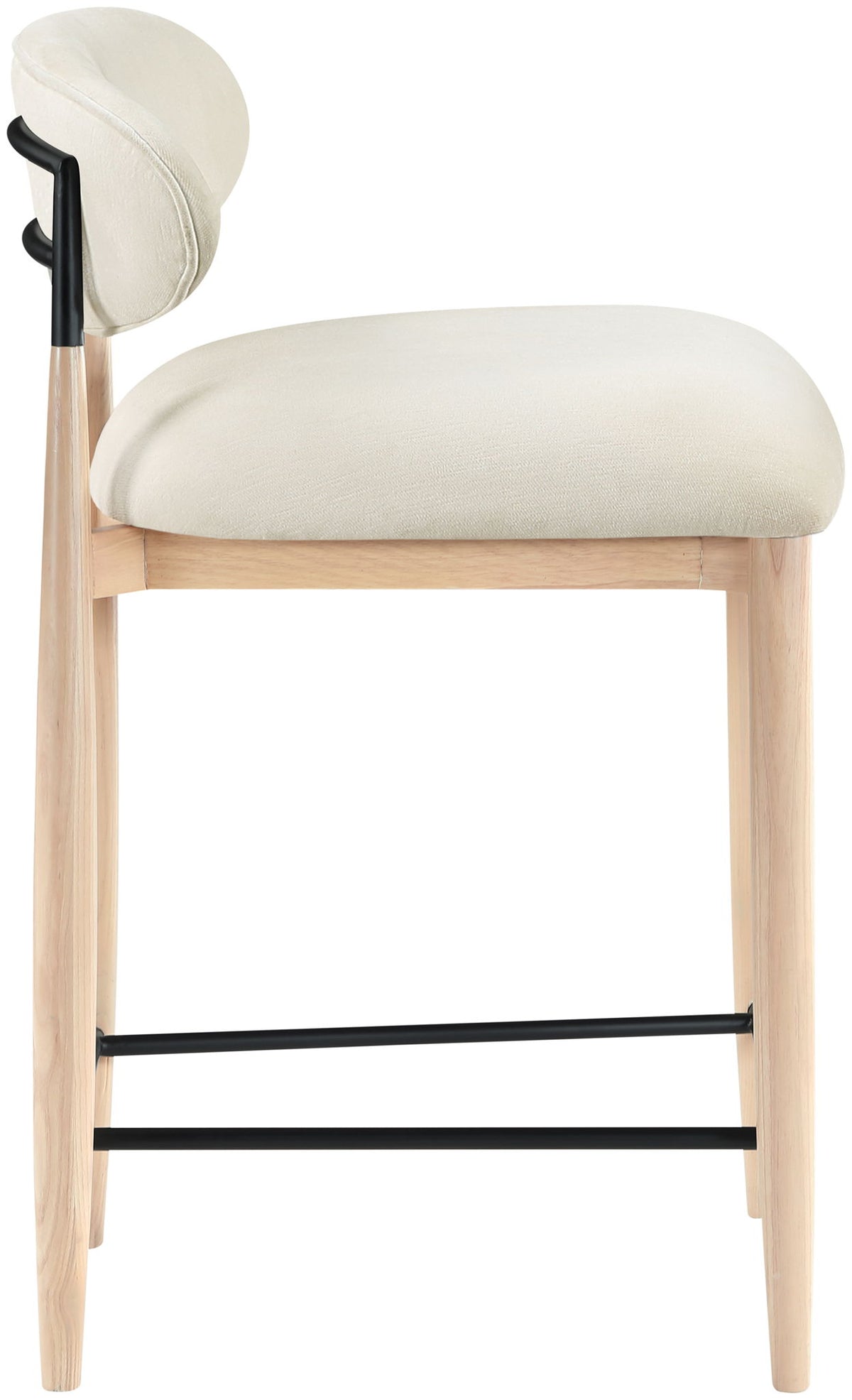 Riccio - Upholstered Stool - Cream