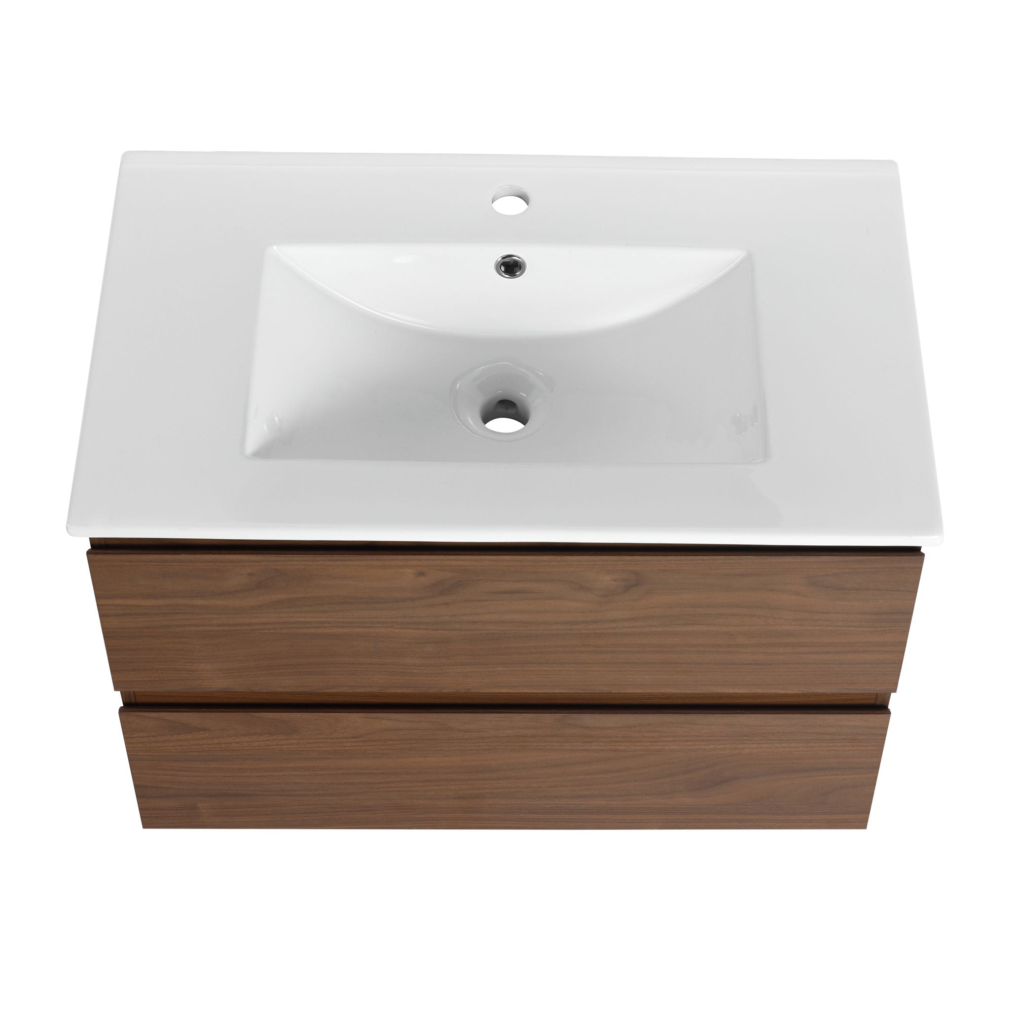 Wall Mounted Bathroom Vanity & Sink, 2 Soft Close Drawers