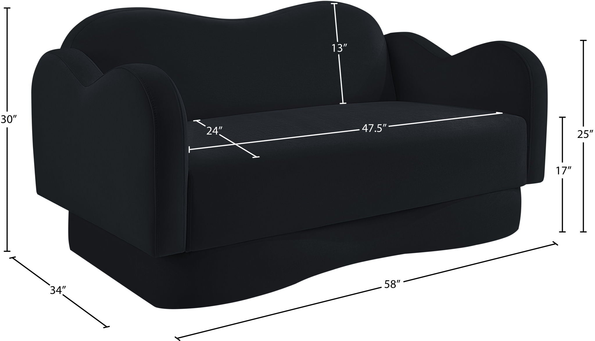 Bloom - Velvet Loveseat