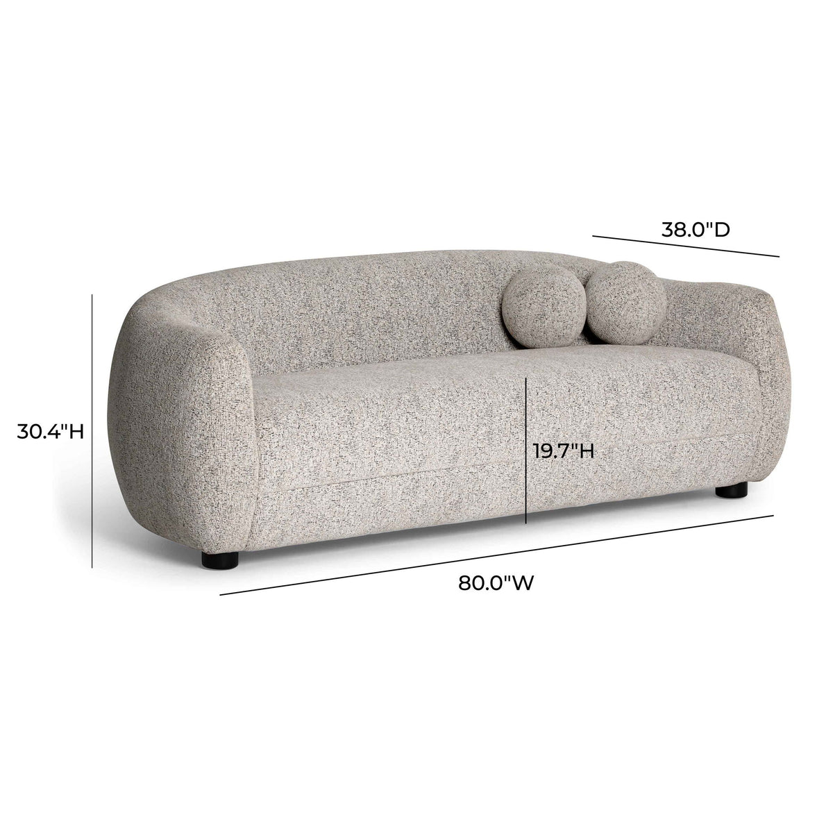 Judy - Woven Fabric Sofa - Black / White