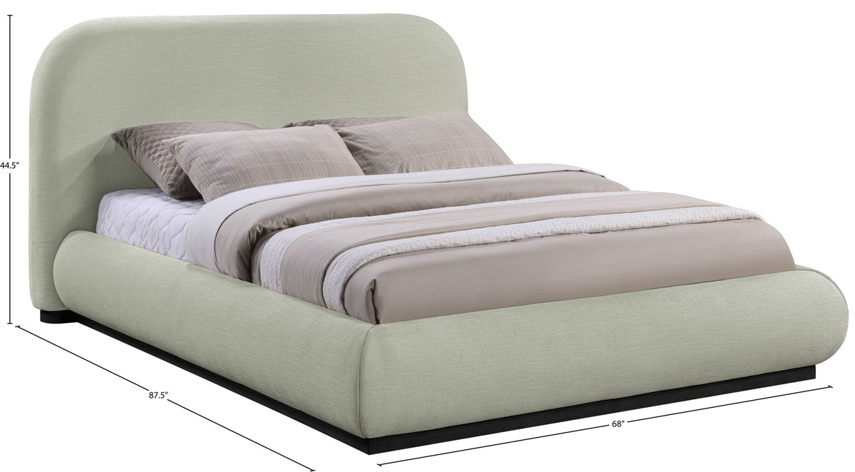 Vaughn - Chenille Bed With Black Base
