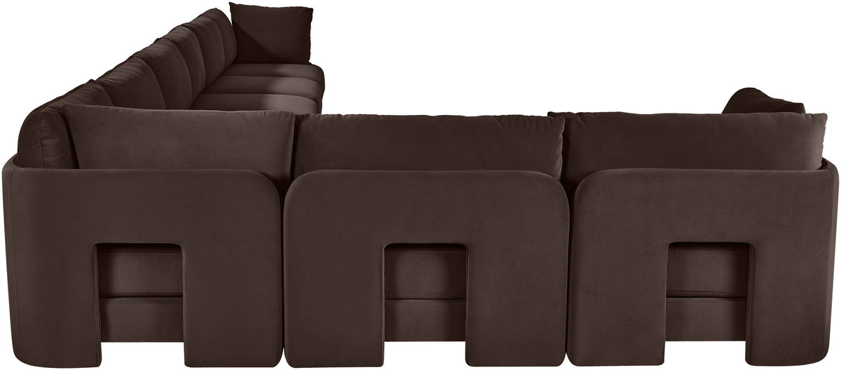 Hammond - Velvet Performance Fabric Upholstered 8 Piece L-Shaped Sectional