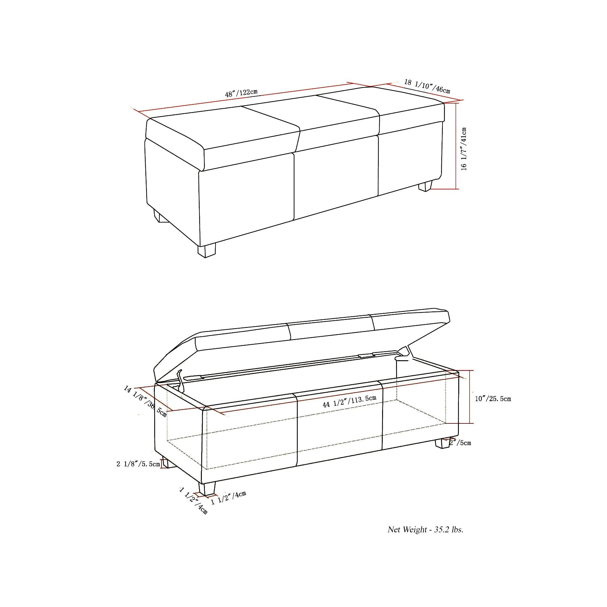 Avalon - Multifunctional Storage Ottoman Bench