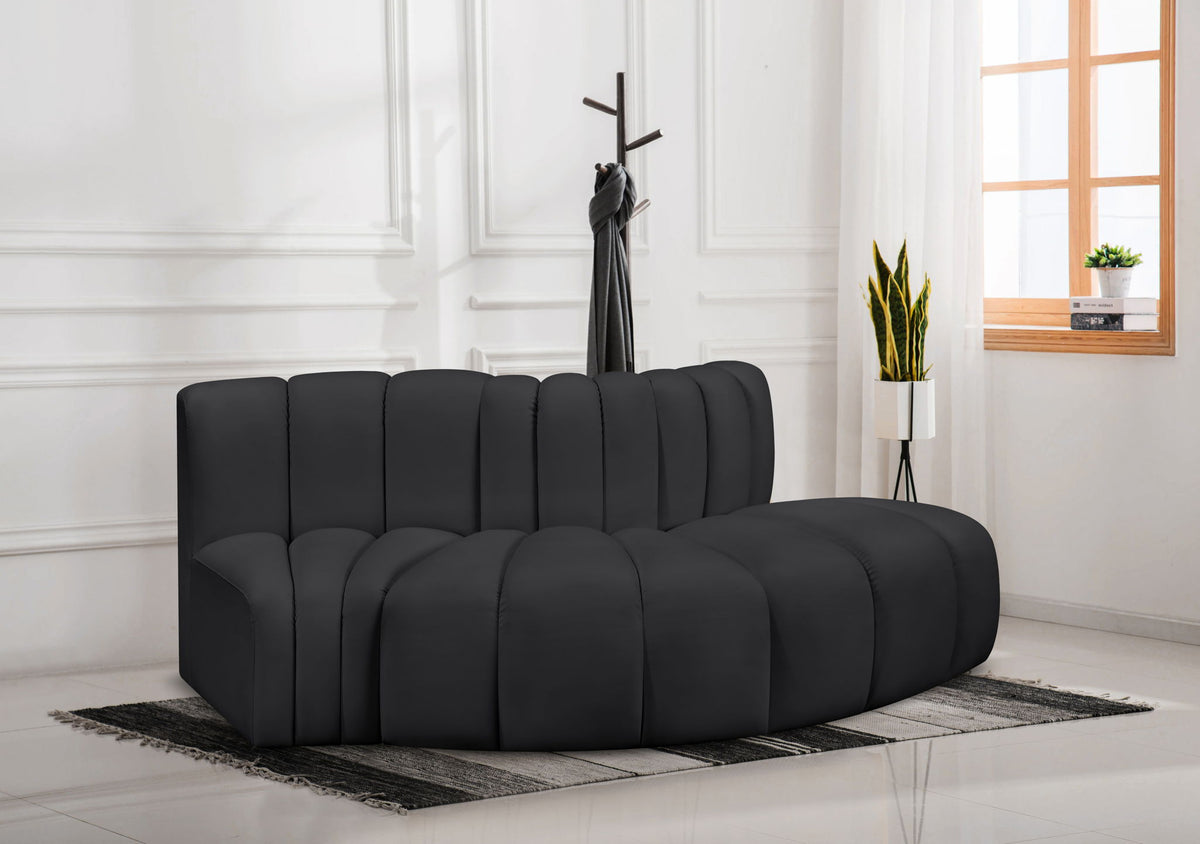 Arc - Faux Leather 3 Piece Modular Sofa