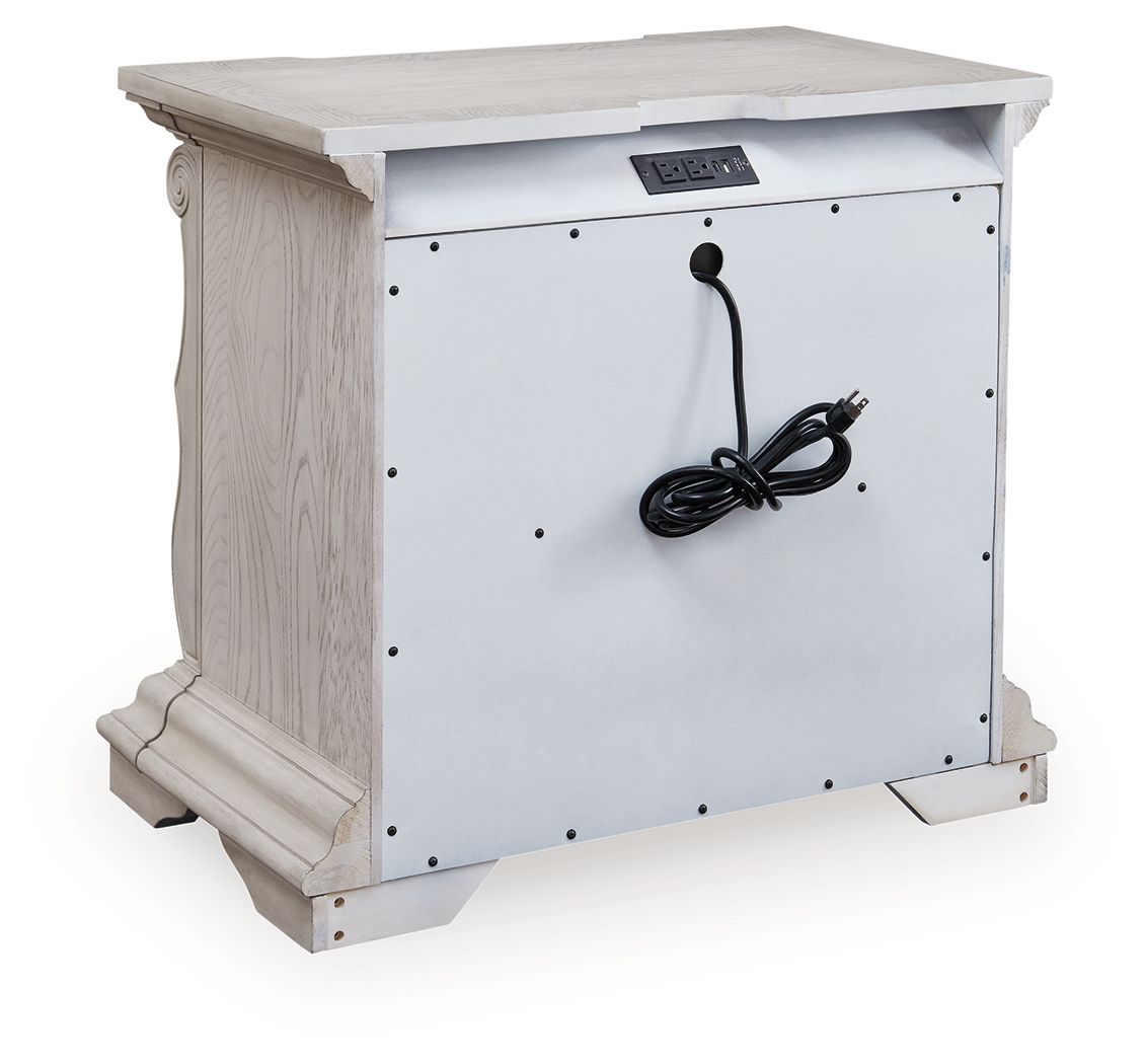 Bruchandi - Three Drawer Night Stand - Antique White