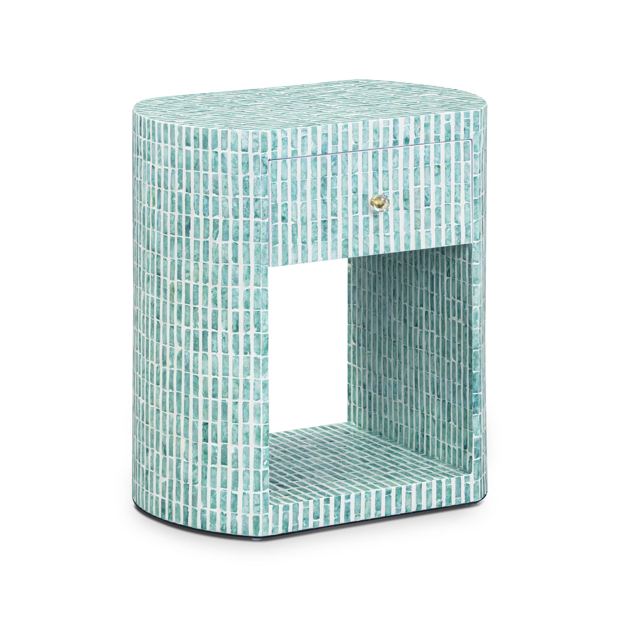 Prim - Capiz Shell Nightstand - Blue