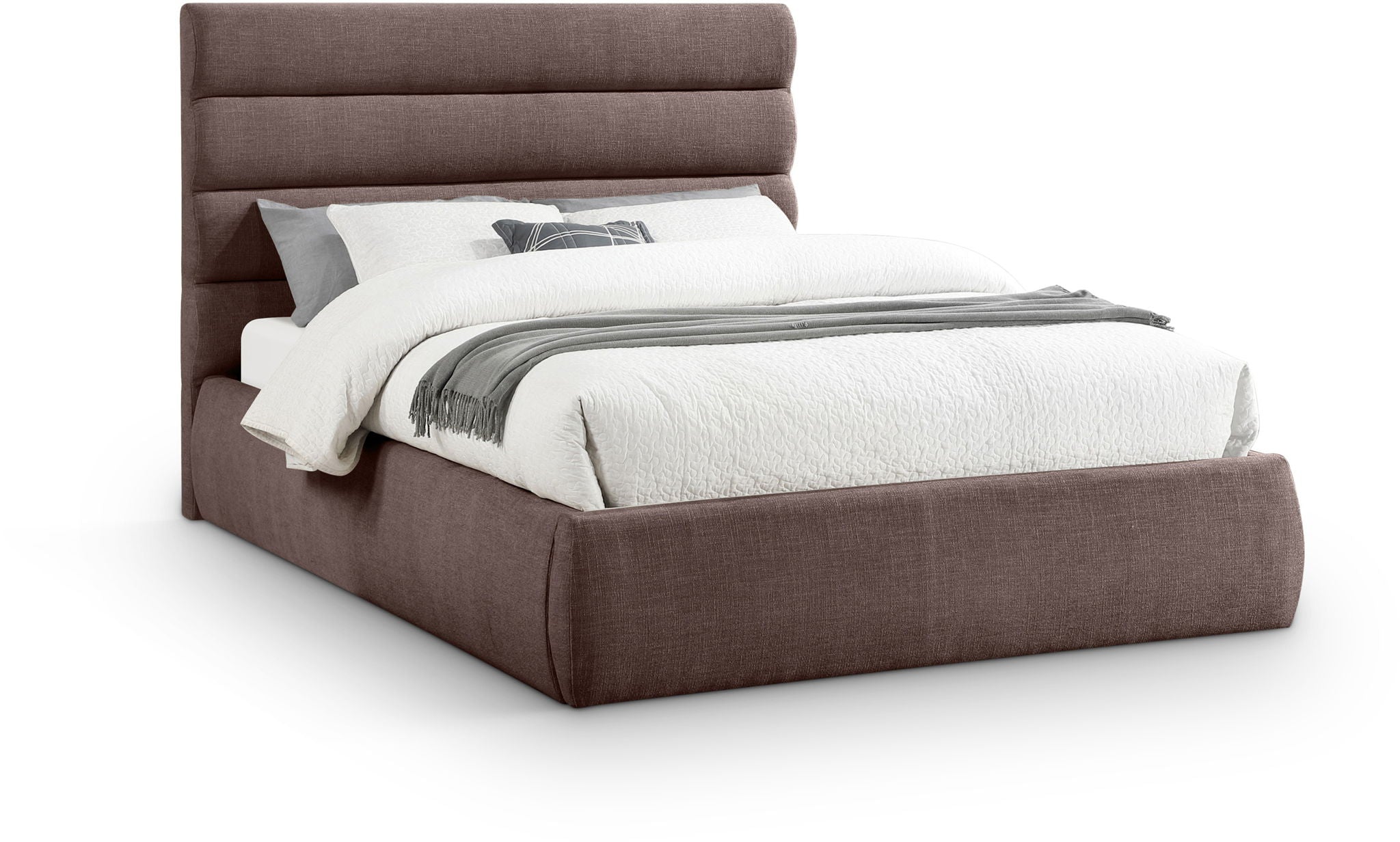 Adam - Linen Fabric Bed With 52" Headboard