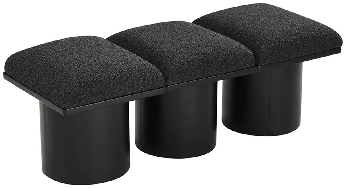 Pavilion - 3 Piece Modular Bench With Black Base