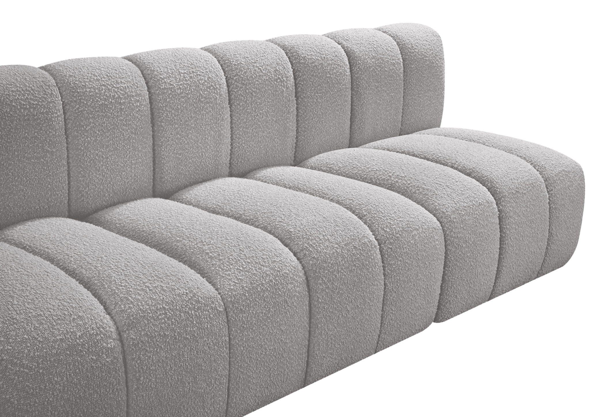 Arc - Boucle Fabric 4 Seats Modular Sofa