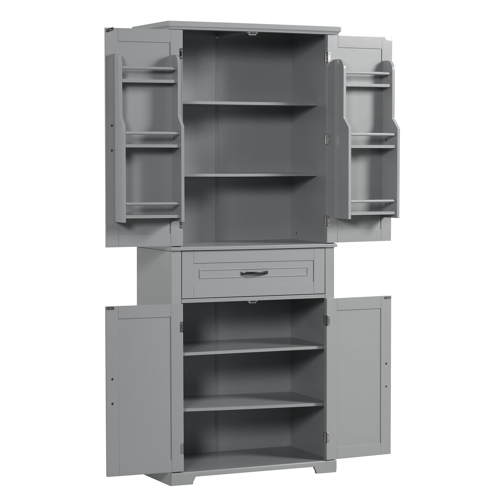 Bathroom Storage Cabinet With Doors And Drawer, Adjustable Shelf