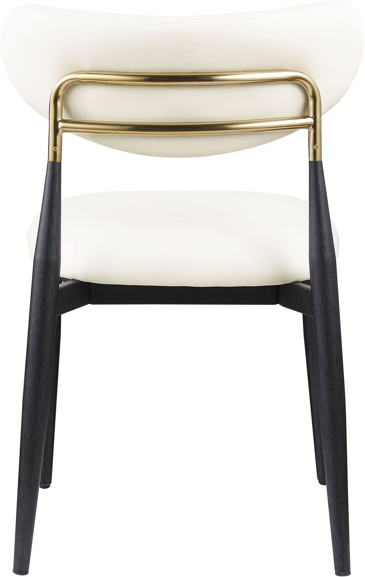 Ronda - Vegan Leather Upholstered Dining Side Chair - Black Legs