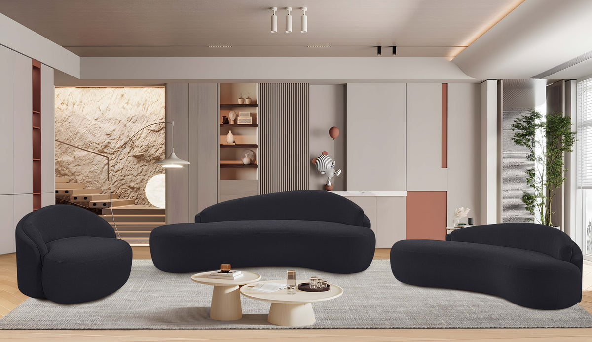 Caspian - Chenille Fabric Upholstered Loveseat