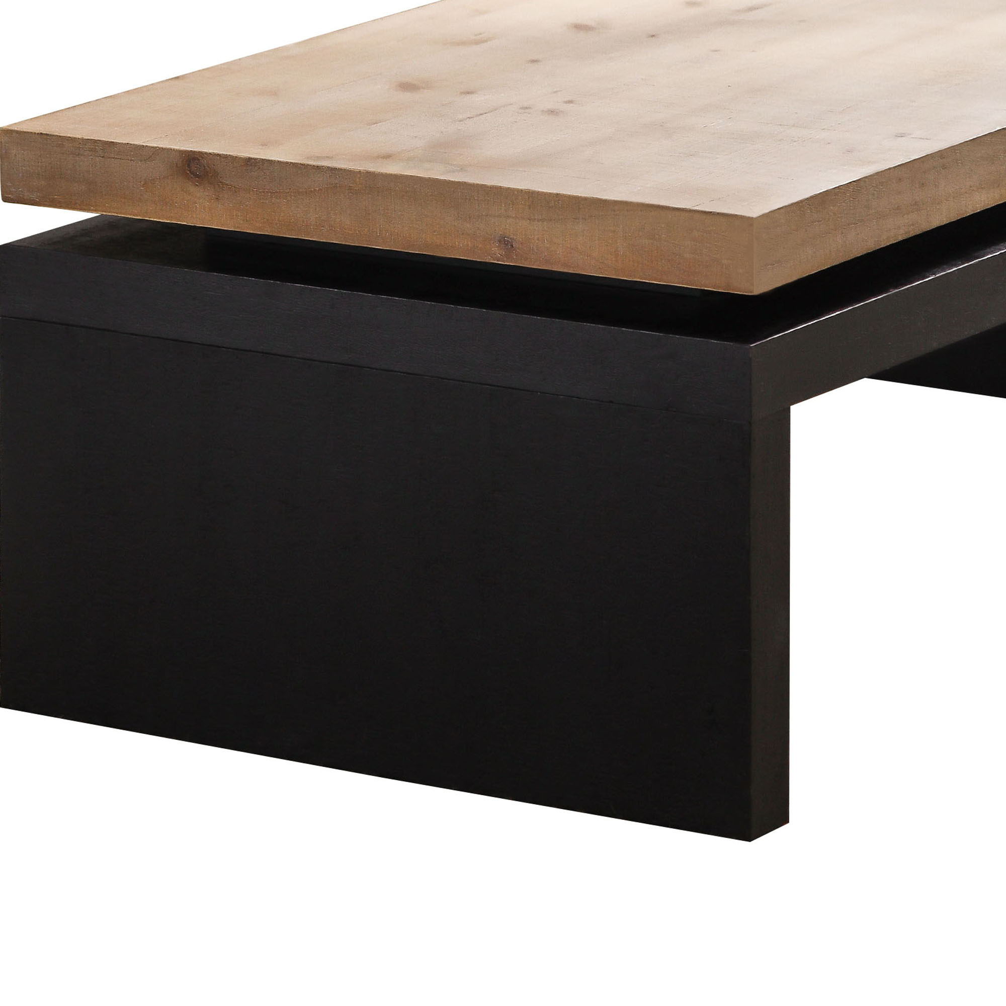 Coffee Table Rectangular Center Table For Living Room - Black / Natural / Multi / Natural Multi / Natural Wood / Natural Wood Wash
