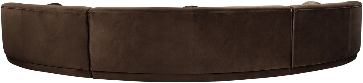 Avra - 177.5" Velvet Performance Fabric Upholstered Sectional