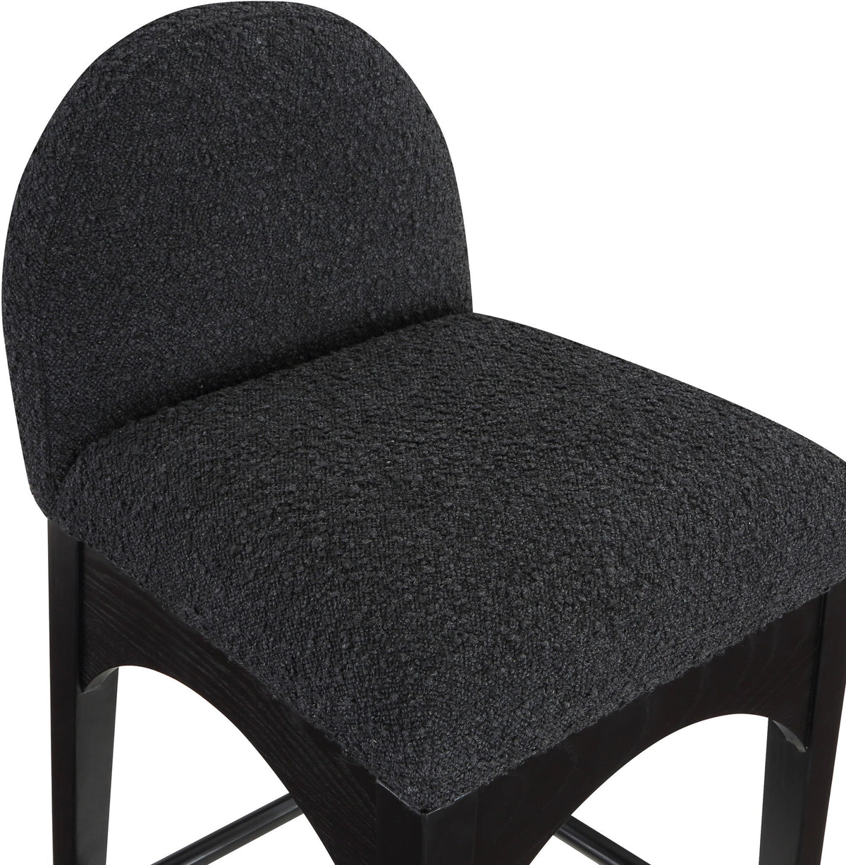 Waldorf - Boucle Stool With Black Legs